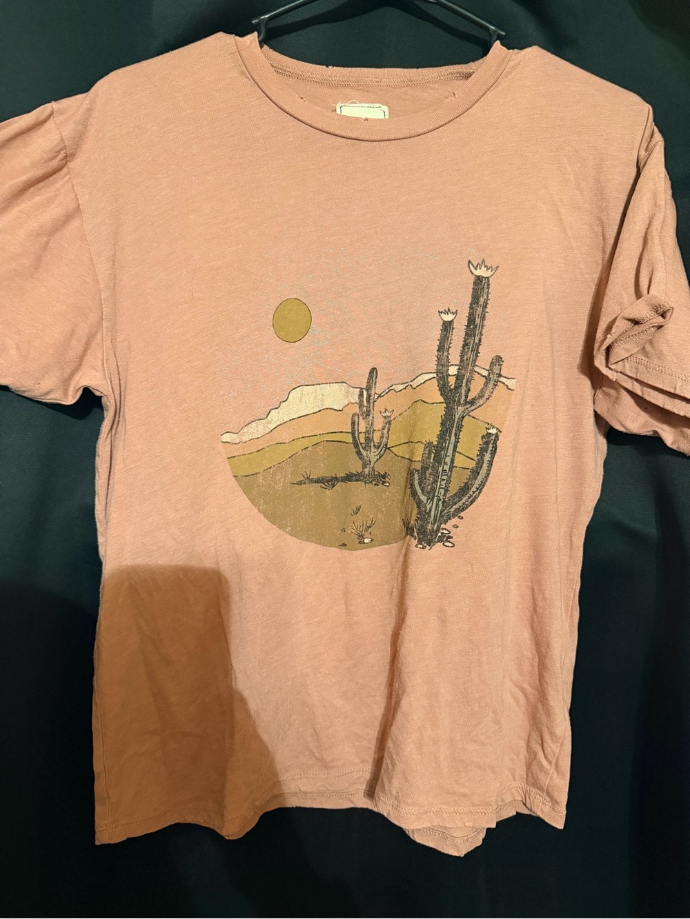 Women's Short Sleeve Desert Graphic Tee - Dusty Rose